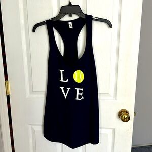 LOVE tennis tank size XL. Navy blue. Never worn. hand made by a tennis friend!